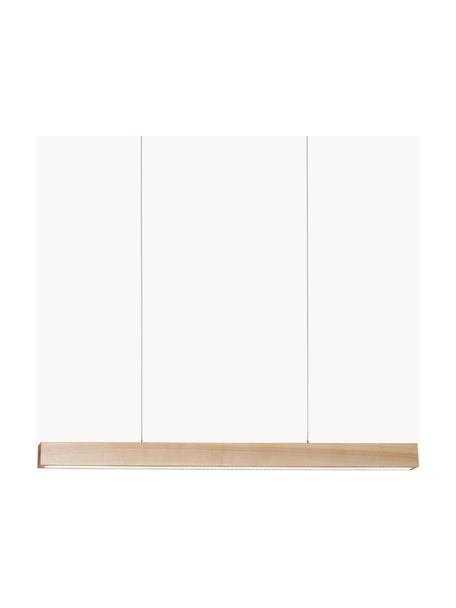 Lámpara de techo grande de madera LED Timber, Pantalla: madera, Cable: plástico, Madera clara, An 65 x F 9 cm