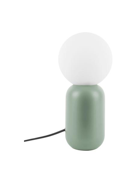 Petite lampe de chevet Gala, Vert, blanc, Ø 15 x haut. 32 cm