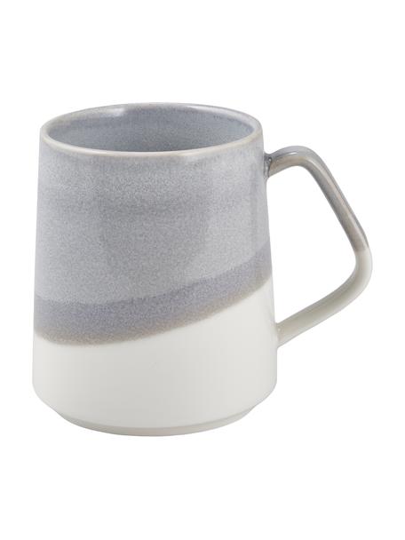 Tasse à thé porcelaine Ilan, 2 pièces, Porcelaine, Bleu, gris, blanc crème, Ø 8,5 x haut. 10 cm