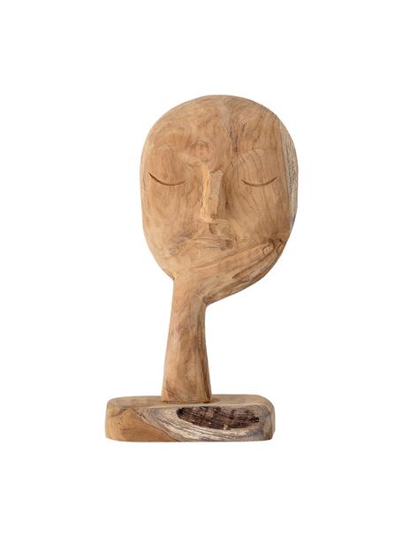 Handgemaakt decoratief object Thought, Gerecycled hout, Licht hout, B 18 x H 35 cm