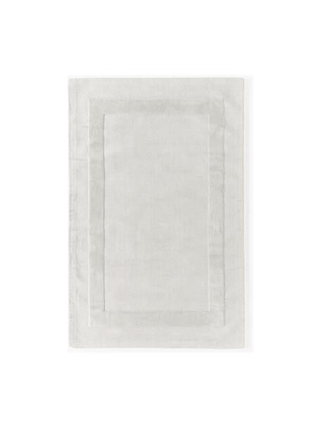 Tappeto in cotone tessuto a mano con motivo in rilievo Dania, 100% cotone certificato GRS, Grigio chiaro, Larg. 120 x Lung. 180 cm (taglia S)