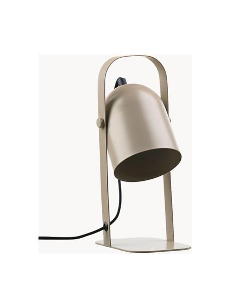 Lámpara de mesa orientable Nesvik, Lámpara: hierro recubierto, Cable: cubierto en tela, Beige claro, An 11 x Al 29 cm