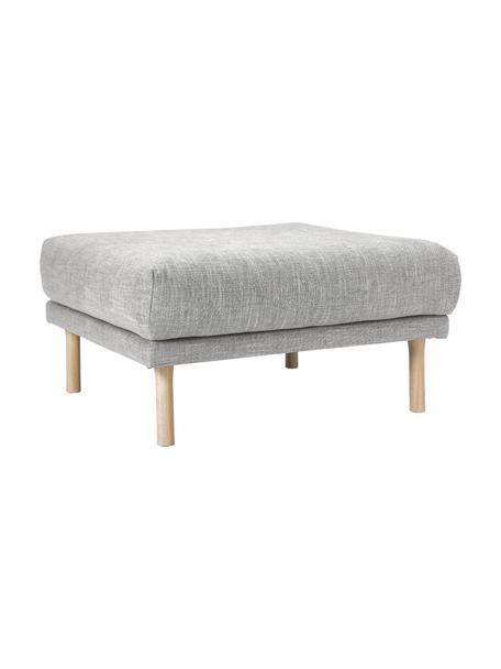 Poggiapiedi divano Adrian, Rivestimento: 47% viscosa, 23% cotone, , Struttura: compensato, Piedini: legno di quercia oliato, Tessuto grigio chiaro, Larg. 90 x Alt. 45 cm