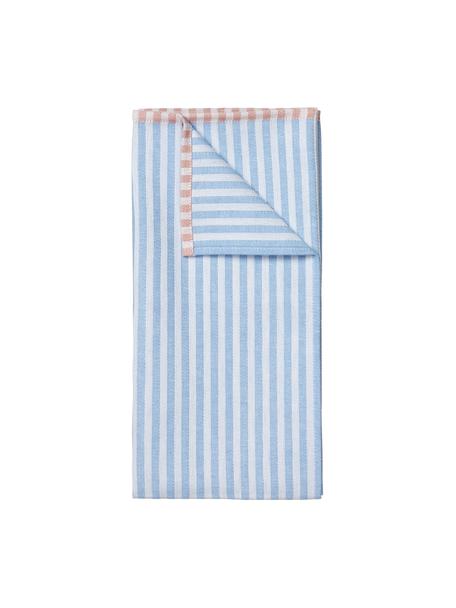 Ręcznik kuchenny z bawełny Lamel, 2 szt., 100% bawełna, Biały, niebieski, blady różowy, S 50 x D 70 cm