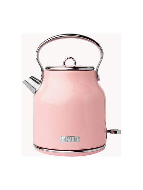 Waterkoker Heritage, 1.7 L, Gelakt edelstaal, Roze, zilverkleurig, B 24 x H 30 cm