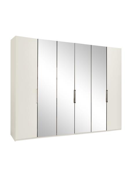 Szafa z lustrzanymi drzwiami Monaco, 6-drzwiowa, Korpus: materiał drewnopochodny l, Biały, z lustrzanymi drzwiami, S 300 x W 216 cm