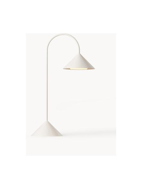 Prenosná exteriérová stolová LED lampa Grasp, Matná biela, Š 30 x V 47 cm