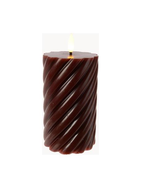 Bougie pilier en cire LED à piles Wiktor, 2 pièces, Cire, Pourpre, Ø 8 x haut. 18 cm