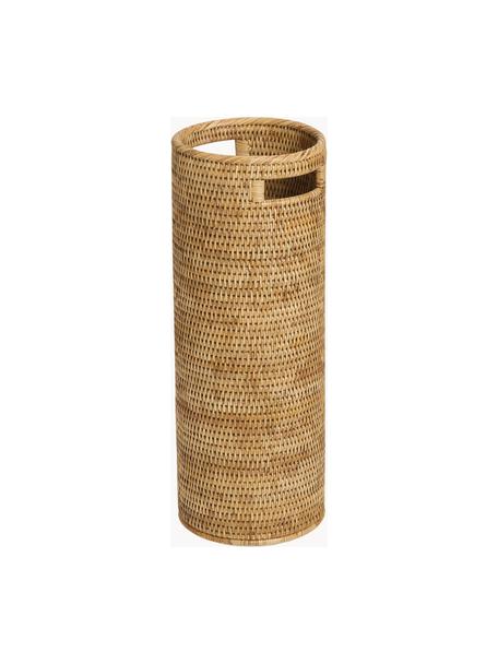 Ręcznie wykonany stojak na parasole z rattanu Güle, Rattan, Beżowy, Ø 24 x W 53 cm