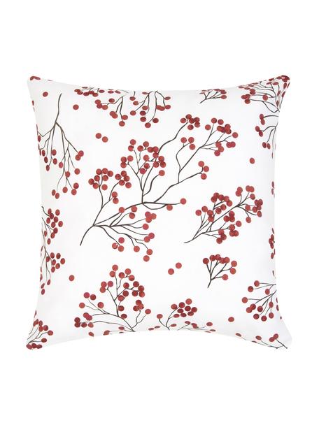 Poszewka na poduszkę Berry, Bawełna, Biały, czerwony, czarny, S 40 x D 40 cm
