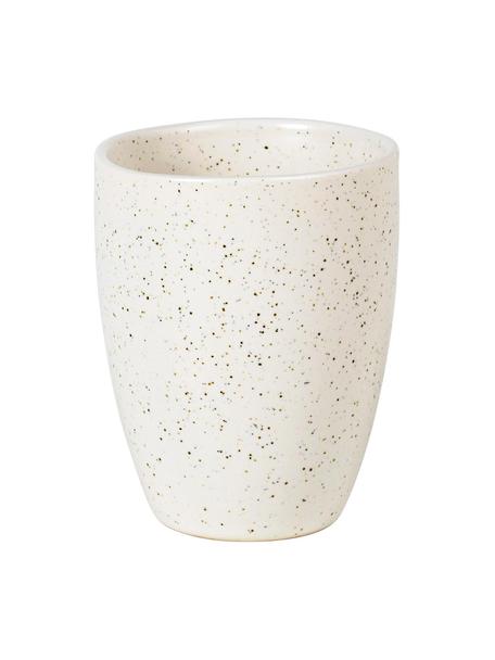 Ručne vyrobený hrnček Nordic Vanilla, 6 ks, Kamenina, Krémovobiela, škvrnitá, Ø 8 x V 10 cm, 250 ml