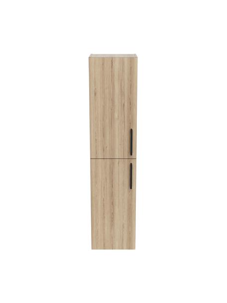 Bad-Hochschrank Orna, Griffe: Aluminium, beschichtet, Braun, Holz-Optik, B 40 x H 180 cm