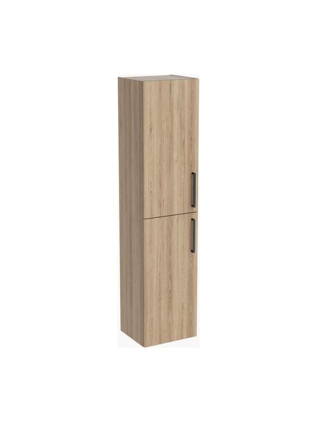 Hoge badkamerkast Orna, Handvatten: gecoat metaal, Hout, B 42 x H 180 cm