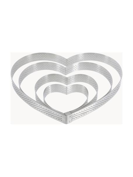 Moule à gâteaux en forme de cœur en acier inoxydable Lovely, Acier inoxydable, Argenté, Ø 21 x haut. 2 cm