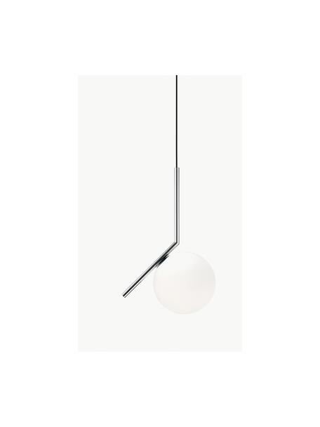 Petit suspension IC Lights, haut. 47 cm, Argenté, blanc, larg. 24 x haut. 47 cm