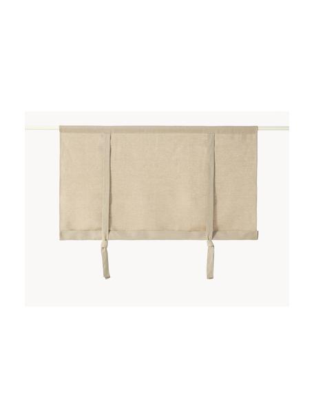 Tenda a rullo opaca Eli, 100% lino, Beige, Larg. 90 x Lung. 120 cm