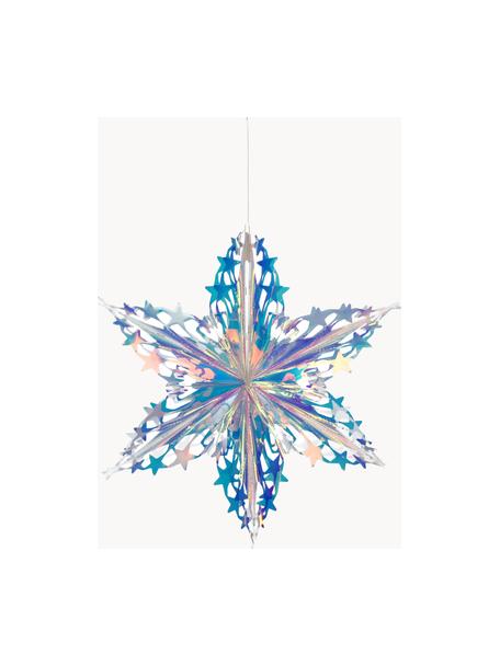 Addobbo per albero a forma di stella Iridescent, Plastica, Cromo trasparente, iridescente, Larg. 40 x Alt. 40 cm