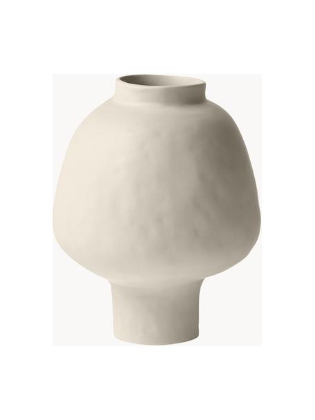 Jarrón artesanal de cerámica de diseño Saki, tamaños diferentes, Cerámica, Beige claro, Ø 25 x Al 32 cm