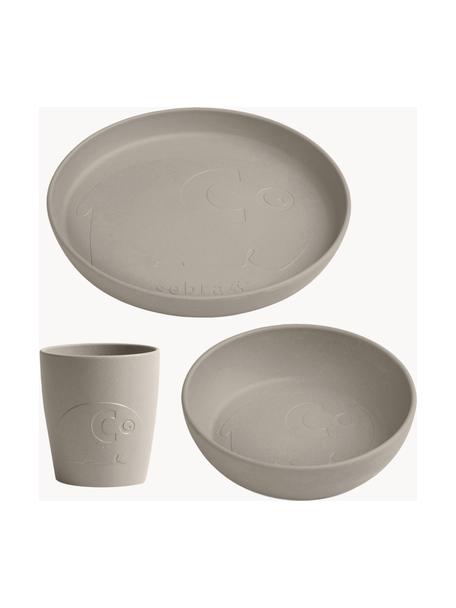 Set 3 stoviglie per bambini Mums, Plastica, Beige, Set in varie misure