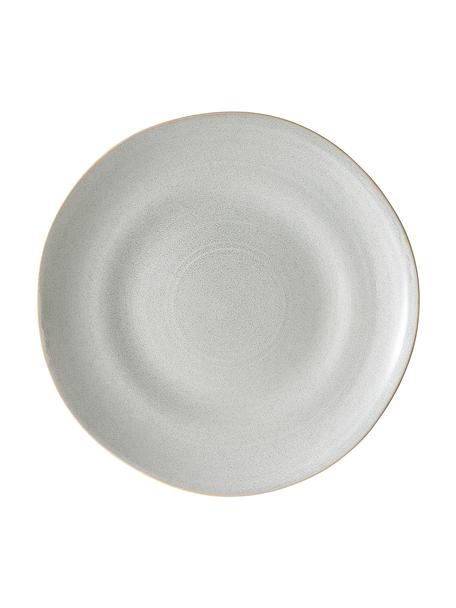 Ručně vyrobené snídaňové talíře Manor, 4 ks, Kamenina, Světle šedá, béžová, Ø 24 cm, V 3 cm