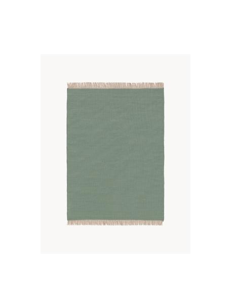 Ręcznie tkany dywan z wełny Liv, 80% wełna, 20% bawełna

Włókna dywanów wełnianych mogą nieznacznie rozluźniać się w pierwszych tygodniach użytkowania, co ustępuje po pewnym czasie, Szałwiowy zielony, S 120 x D 170 cm (Rozmiar S)