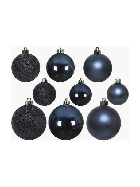 Set de bolas de Navidad irrompibles Mona, 30 uds., Azul, Set de diferentes tamaños