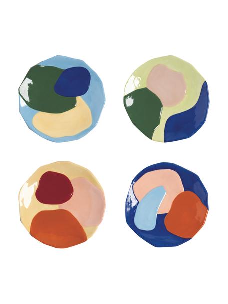 Set de platos postre de dolomita Chunky, 4 uds., Dolomita esmaltada, Multicolor, Ø 17 cm