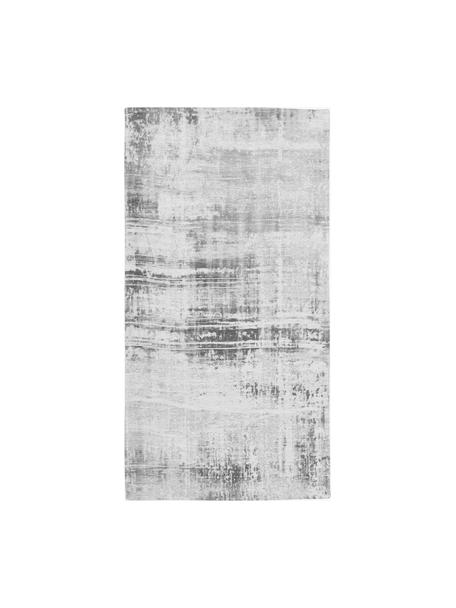Tappeto in cotone argento/grigio chiaro con tessitura piatta Louisa, Retro: lattice, Tonalità grigie, Larg. 80 x Lung. 150 cm (taglia XS)