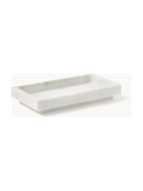 Porte-savon en marbre Simba, Marbre, Blanc, marbré, larg. 18 x haut. 3 cm