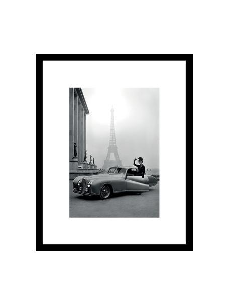 Gerahmter Digitaldruck France 1947, Bild: Digitaldruck auf Papier, Rahmen: Kunststoff (PU), Front: Glas, Rückseite: Mitteldichte Faserplatte , Schwarz, Weiß, B 35 x H 45 cm