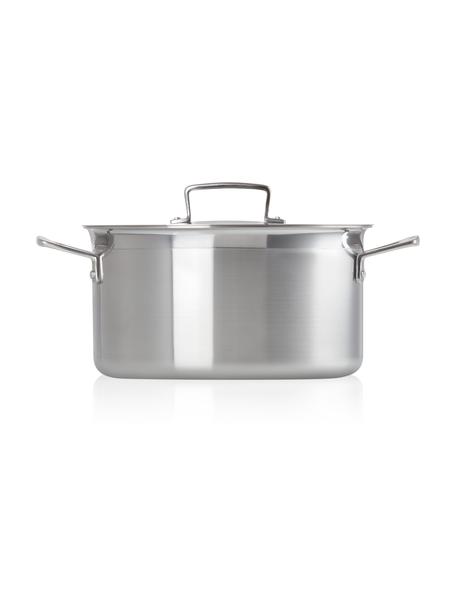 Vleespot Move van 3-laags roestvrij staal met deksel, Hoogwaardig 3-laags roestvrij staal, Zilverkleurig, Ø 24 cm, H 18 cm