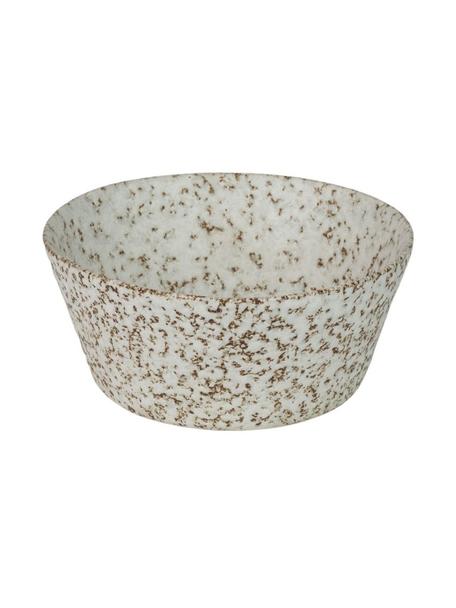 Misky s reaktivní glazurou Salt, 6 ks, Glazovaná kamenina, Světle šedá, tečky, Ø 15 cm, V 8 cm