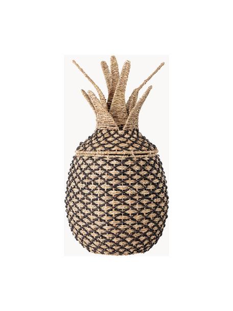 Skladovací koš ve tvaru ananasu Rosamaj, Pandan, Béžová, černá, Ø 40 cm, V 80 cm