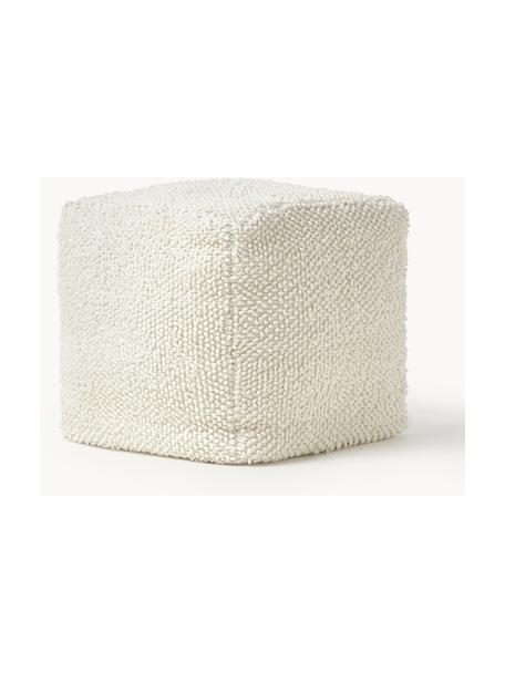 Puf de algodón Indi, Funda: 100% algodón, Off White, An 45 x Al 45 cm