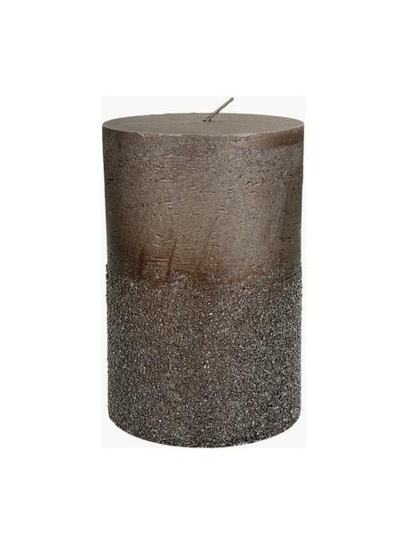 Sloupová svíčka Glitters, Vosk, Hnědá, Ø 10 cm, V 15 cm