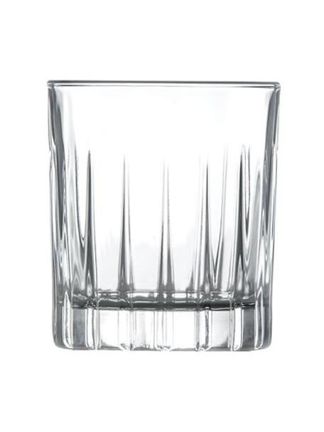 Vasos de chupito con relieve Timeless, 6 uds., Cristal Luxion, Transparente, Ø 5 x Al 6 cm, 78 ml