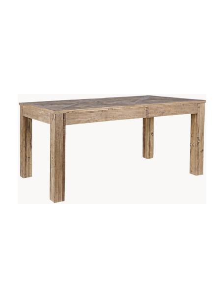 Mesa de comedor de olmo reciclado Kaily, Estructura: madera de olmo reciclada , Madera clara, An 160 x F 90 cm