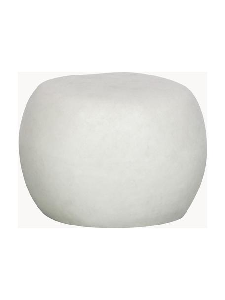 Tavolino rotondo da giardino Pebble, Argilla fibrosa, Bianco effetto cemento, Ø 50 x Alt. 35 cm