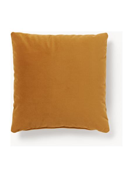 Coussin canapé en velours Lena, Velours ocre, larg. 50 x long. 50 cm