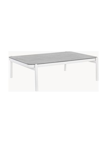 Tuintafel Florencia met glazen tafelblad, Frame: gepoedercoat aluminium, Tafelblad: gecoat glas, Grijs, wit, B 120 x D 75 cm