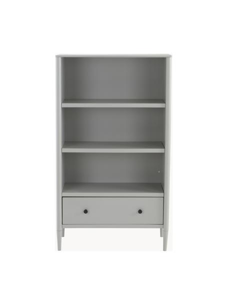 Regał dla dzieci z szufladą Haiti, Drewno sosnowe lakierowane, Drewno sosnowe lakierowane na jasnoszaro, S 80 x W 140 cm