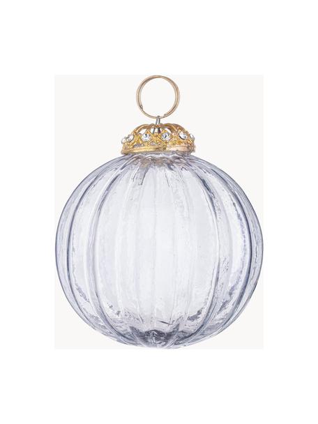 Boules de Noël Plucky, 4 pièces, Verre, Transparent, Ø 8 x haut. 8 cm