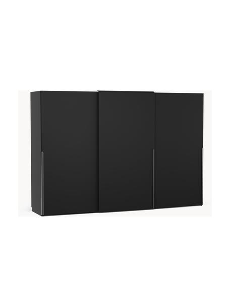 Armoire modulaire à portes coulissantes Leon, larg. 300 cm, plusieurs variantes, Noir, Basic Interior, larg. 300 x haut. 200 cm