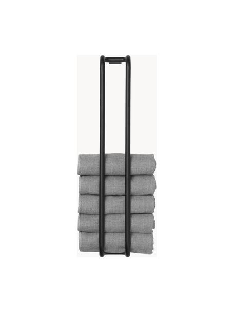 Porta asciugamani in metallo Modo, Metallo rivestito, Nero, Larg. 7 x Alt. 42 cm