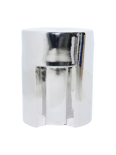 Mesa auxiliar redonda Argent, Gres, Cromo, Ø 35 x Al 45 cm