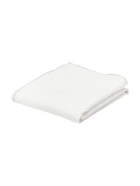 Leinen-Tischdecke Kennedy in Weiß mit Umkettelung, 100 % gewaschenes Leinen, European Flax zertifiziert, Weiß, B 140 x L 250 cm