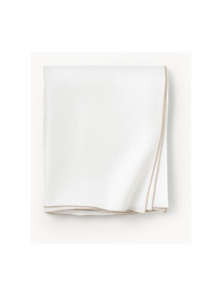 Nappe en lin avec passepoil Kennedy, 100 % lin délavé

Le lin est une fibre naturelle qui se caractérise par ses propriétés respirantes, sa résistance et son toucher doux

Le matériau est certifié STANDARD 100 OEKO-TEX®, 6760CIT, CITEVE, Blanc, beige clair, 6-8 personnes (long. 250 x larg. 140 cm)