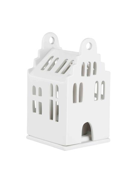 Porcelánový svícen na čajovou svíčku Living, Porcelán, Bílá, Š 7 cm, V 11 cm