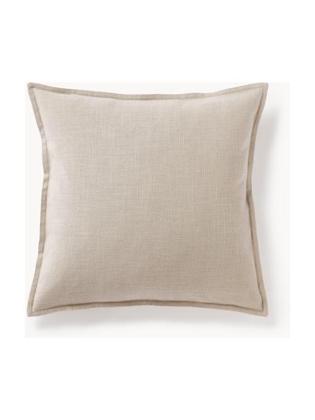 Baumwoll-Kissenhülle Vicky, 100 % Baumwolle, Beige, B 50 x L 50 cm