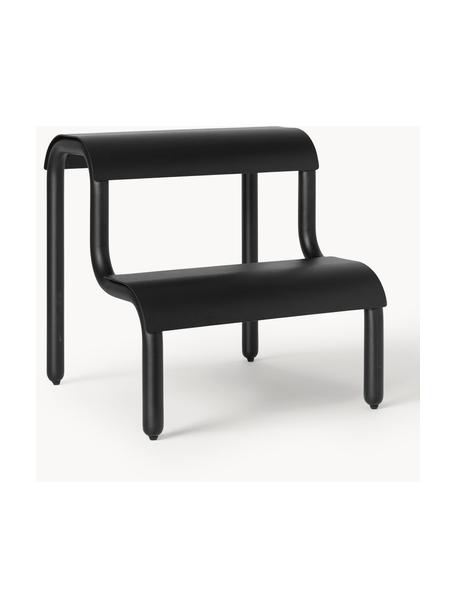 Tabouret en métal pour enfant Up Step, Métal, revêtement par poudre, Noir, larg. 34 x haut. 36 cm